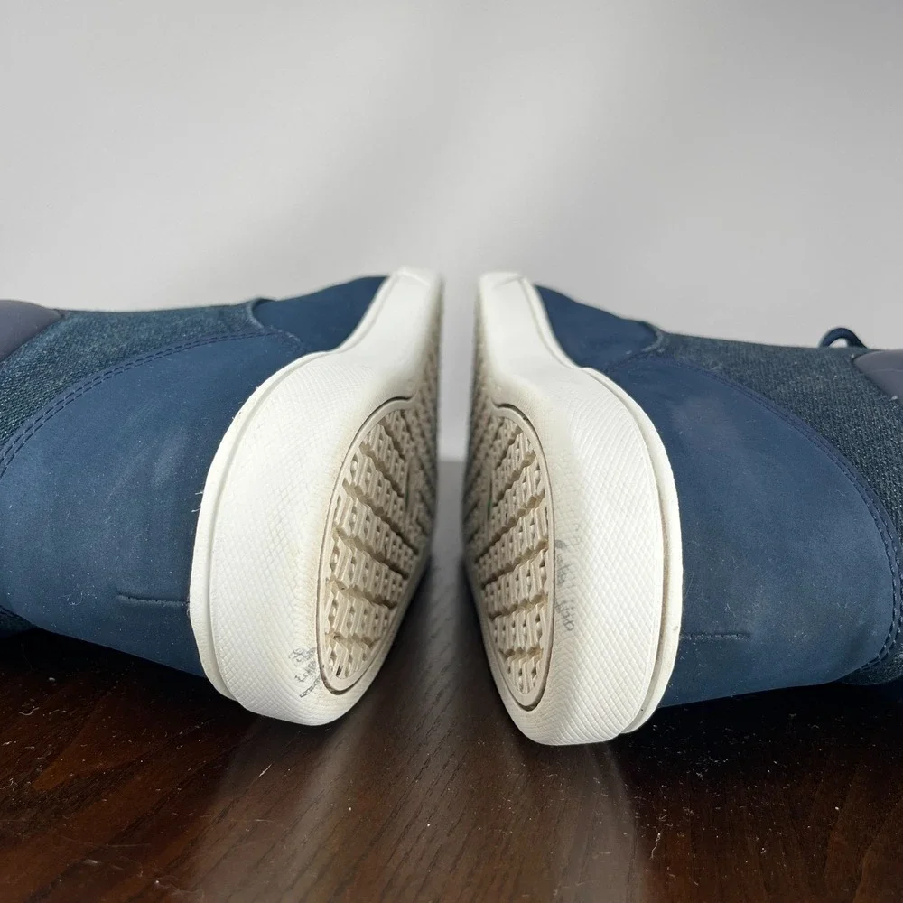 Timberland Groveton Chukka Boot Men 8.5 Navy Nubuck Leather Sneaker Combat A16DD